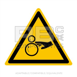 ADHAD11 - NORMA EN-ISO 7010 - ADH. ADVERTENCIA RIESGO DE ATRAPAMIENTO - 110x90mm