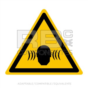 ADHAD13 - NORMA EN-ISO 7010 - ADH. ADVERTENCIA PELIGRO RUIDO - 110x90mm