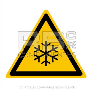 ADHAD17 - NORMA EN-ISO 7010 - ADH. ADVERTENCIA ATENCION BAJA TEMPERATURA - 110x90mm