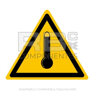 ADHAD21 - NORMA EN-ISO 7010 - ADH. ADVERTENCIA ATENCION ALTA TEMPERATURA - 110x90mm