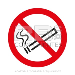 ADHPR01 – NORMA EN-ISO 7010 – ADH. PROH. FUMAR – 90x90mm