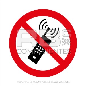 ADHPR21 – NORMA EN-ISO 7010 – ADH. PROH. EL USODE TELEF MOVILES – 90x90mm