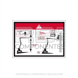 FLOOR HEIGHT + LOAD LABEL AD/CO/EQ
