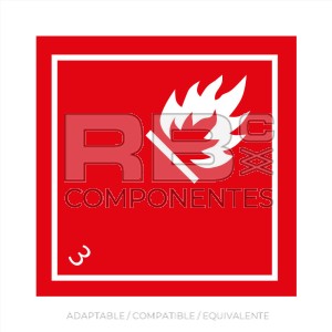ADH PELIGRO-CLASE 3 LIQUIDOS INFL 100X100MM