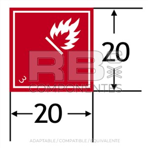 ADH PELIGRO-CLASE 3 LIQUIDOS INFLAMABLES 200X200M