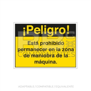 ADH.PELIGRO PROHIB PERMANECER EN LA ZONA 220x160mm
