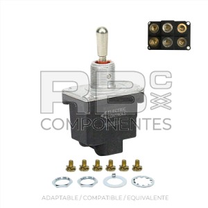 INTERRUP. 3 POS. RETORNO CENTRO (6 F) TORNILLOS