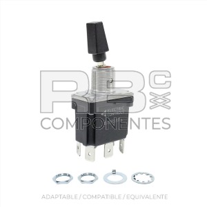 INTER. 2 POS. RETORNO CTRO (6F) LEVA NEGRA ESTANCO