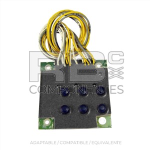 PLACA 6 PULSADORES Y 4 LED (RESINA)PLACA DE CESTA  ARRANQUE // VELOCIDADES 12PX 1