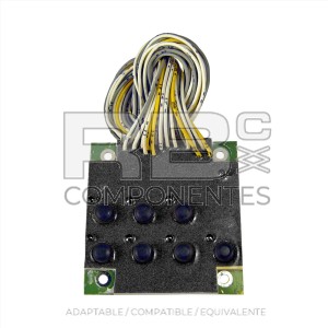 PLACA DE 7 PULSADORES Y 8 LED (RESINA)PLACA DE CESTA MOVIMIENTOS  12PX 2