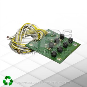 PLACA DE 7 PULSADORES Y 8 LED (RESINA) reparada