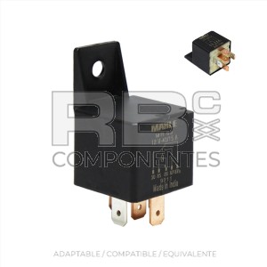 RELE TIPO AUTOMOVIL CON CONTACTO N.O/ N.C  12V 40A