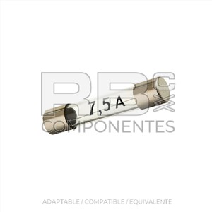 FUSIBLE DE CRISTAL 20MM DE 7,5 A