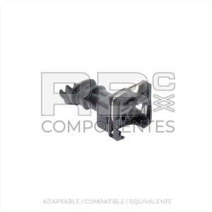 CONECTOR NEGRO HEMBRA RESISTENTE AL AGUA 2 PINES
