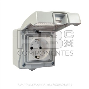 ENCHUFE ESTANCO HEMBRA PARA PARED O CUADRO