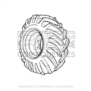 NEUM MACIZADO ADAPT JL 0253088, LH, 12-16.5 PR12