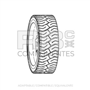 NEUMATICO MACIZADO ADAPTABLE REF  14X17.5 ECOFIL