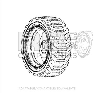 NEUMATICO MACIZADO ADAPTABLE REF 77791