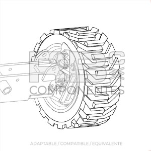 NEUMATICO MACIZADO IZQ ADAPTABLE REF 88259