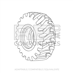 NEUMATICO MACIZADO 12X26,BL  ADAPTABE REF 1258752