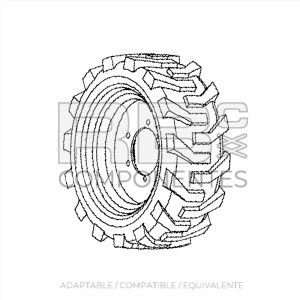 NEUMATICO MACIZADO ADAPT. GE 0271086 15-625 FF 
