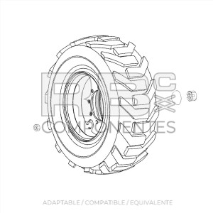 NEUMÁTICO MACIZADO , 9 LG, ADAPTABLE REF  1267779
