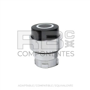 PULSADOR QUE SOBRESALE CON MARCA EN NEGRO (PROJECT