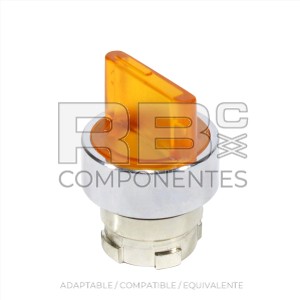 SELECTOR 3 POS. FIJAS AMBAR ILUMINADO CON RESISTENCIA 230V