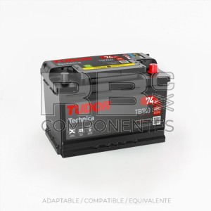 BATERIA ARRANQUE TUDOR TECHNICA 74AH 278x175x190