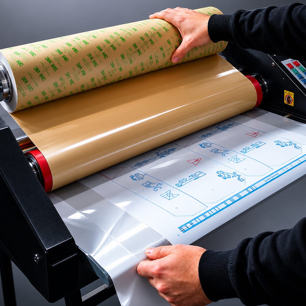 Proceso de laminado de material impreso para mejorar su protección, durabilidad y acabado profesional.